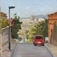 Straatje vanaf Mont Juïc, Barcelona 